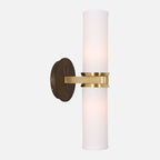 Marlowe Linen Double Wall Sconce — Dual-Arm Wall Light with Warm Soft Glow