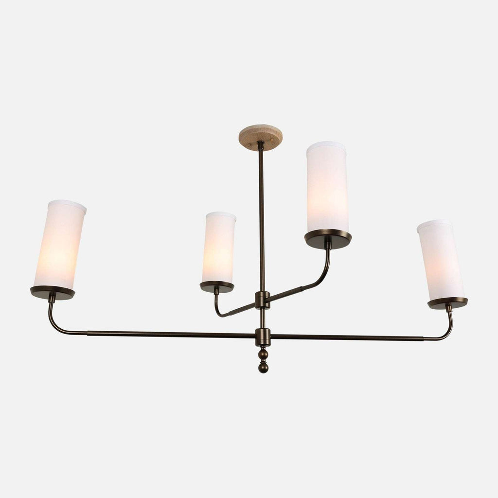 Marlowe Linen Shade Linear Chandelier