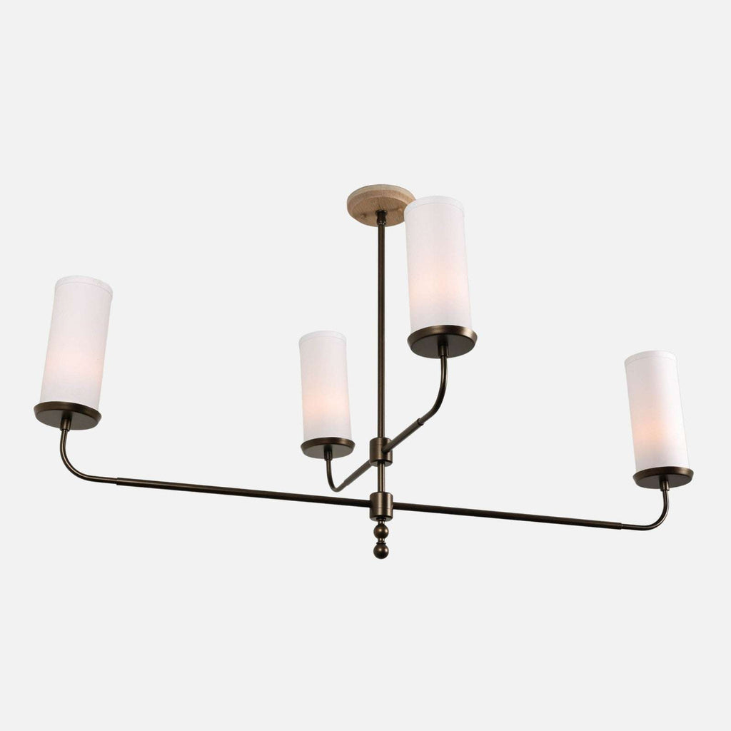 Marlowe Linen Shade Linear Chandelier