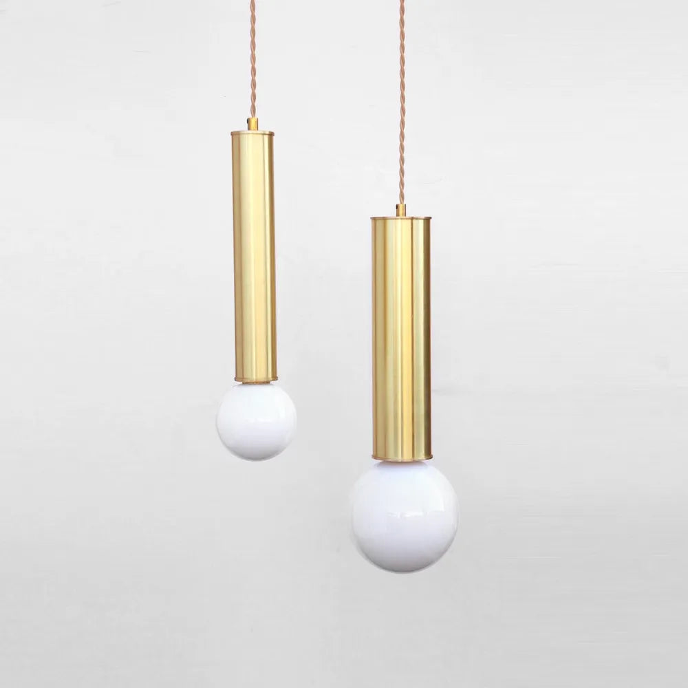 Medieval Minimalist Brass Pendant Light – Vintage Kitchen Island Lamp - View 2