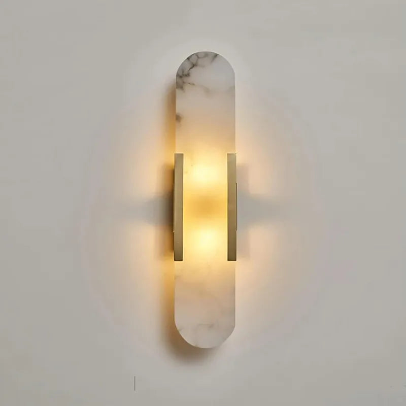 Melange Alabaster Wall Sconce | Sculptural Accent for Chic Interiors