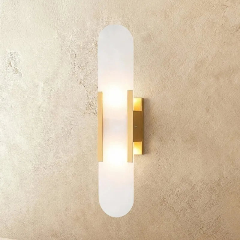 Melange Alabaster Wall Sconce | Sculptural Accent for Chic Interiors