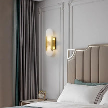 Melange Alabaster Wall Sconce | Sculptural Accent for Chic Interiors - View 3