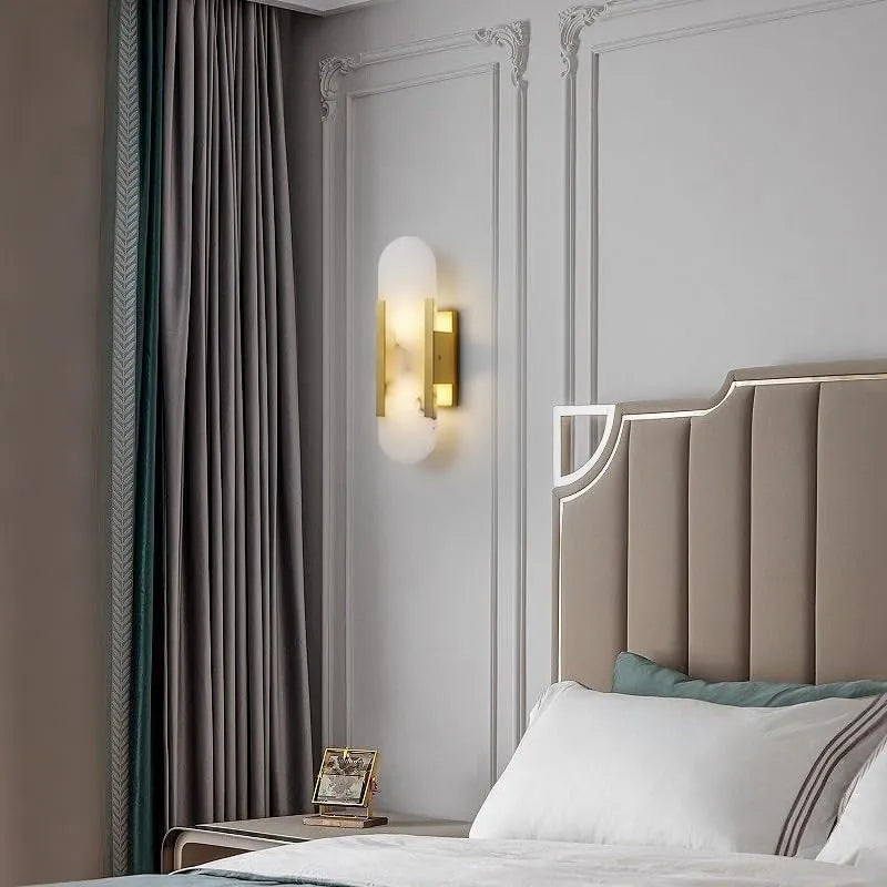 Melange Alabaster Wall Sconce | Sculptural Accent for Chic Interiors - View 3