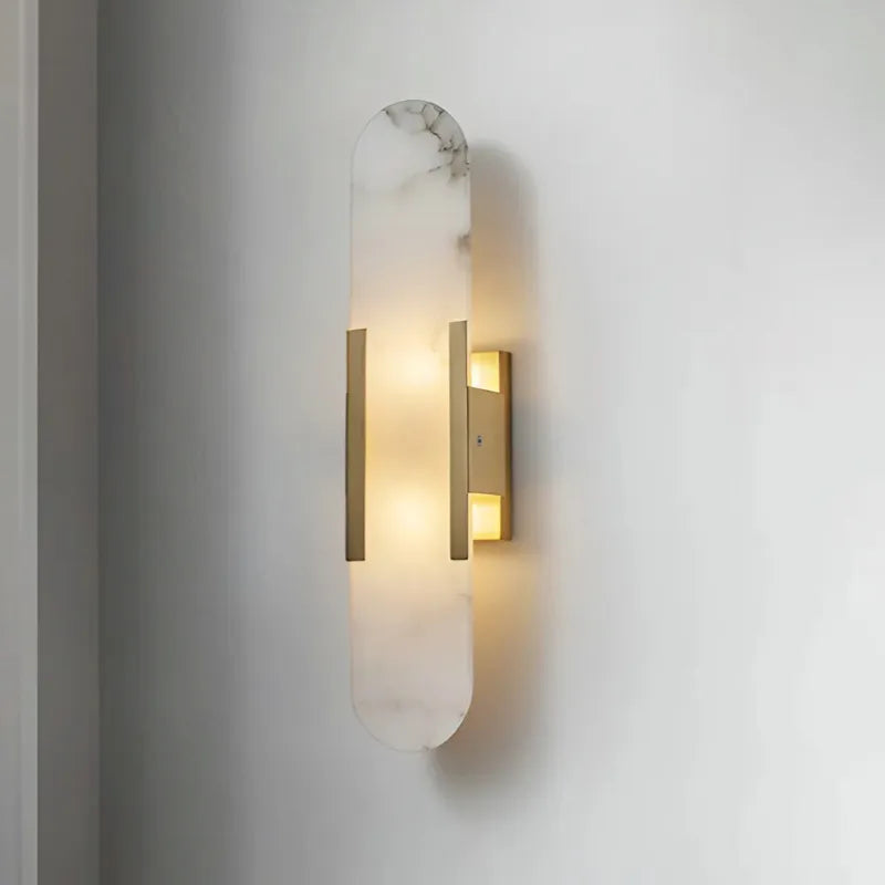 Melange Alabaster Wall Sconce | Sculptural Accent for Chic Interiors - View 4