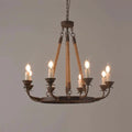 8-light round candle chandelier