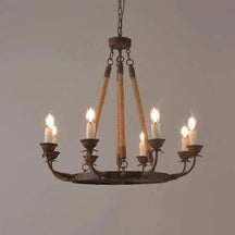 8-light round candle chandelier