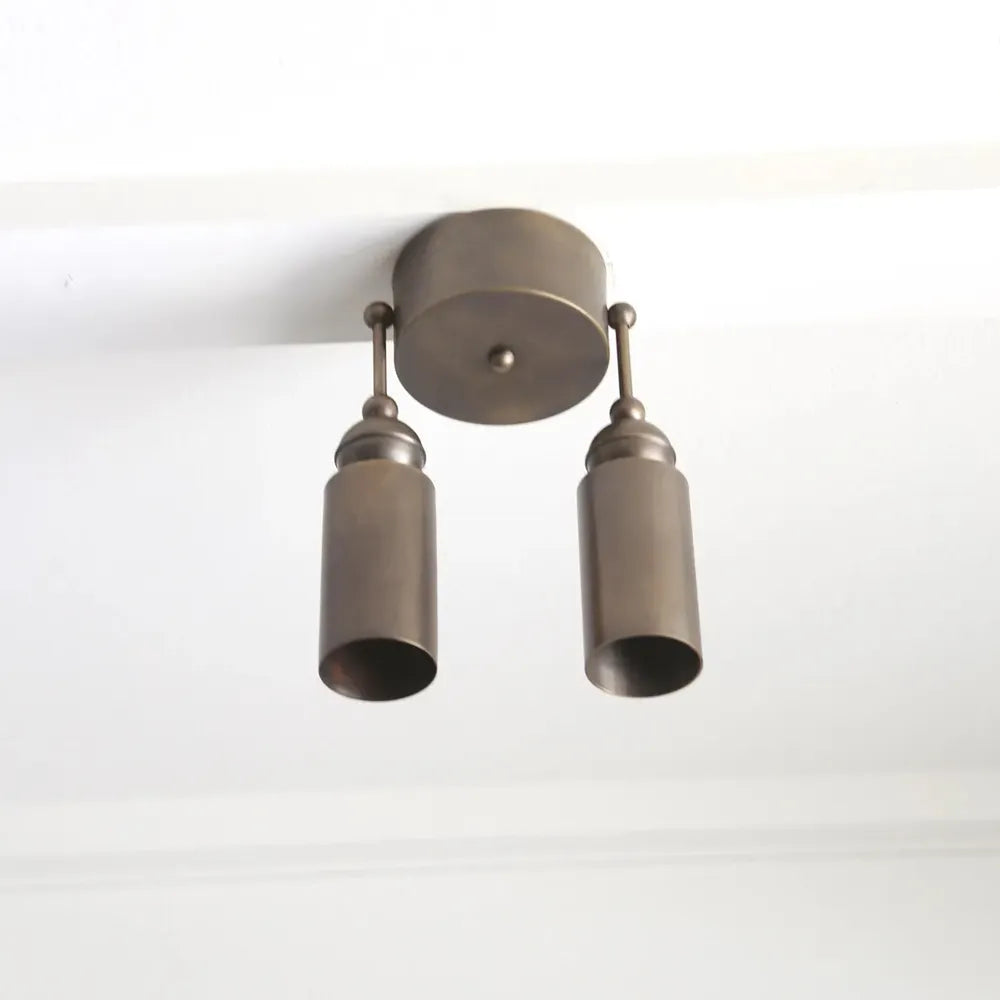 Mid-Century Brass Ceiling Spotlight – 1950s Double Ended Ceiling/Wall Light - View 2