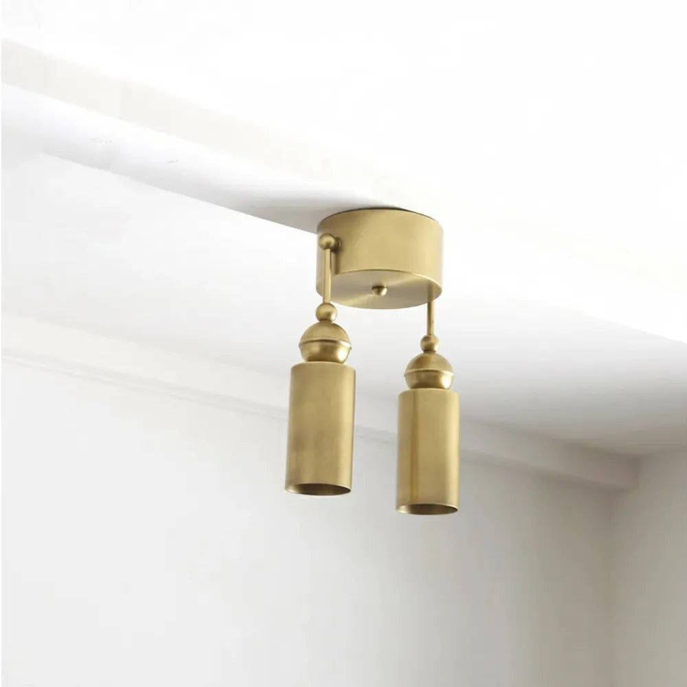 Mid-Century Brass Ceiling Spotlight - 1950s Double Ended Ceiling/Wall Light