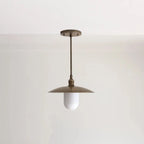 Mid-Century Brass Chandelier – Modern Glass Kitchen Island Lamp - View 2