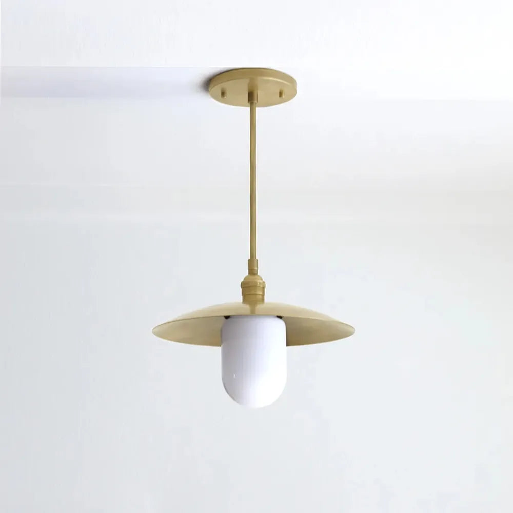 Mid-Century Brass Chandelier – Modern Glass Kitchen Island Lamp