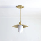 Mid-Century Brass Chandelier – Modern Glass Kitchen Island Lamp