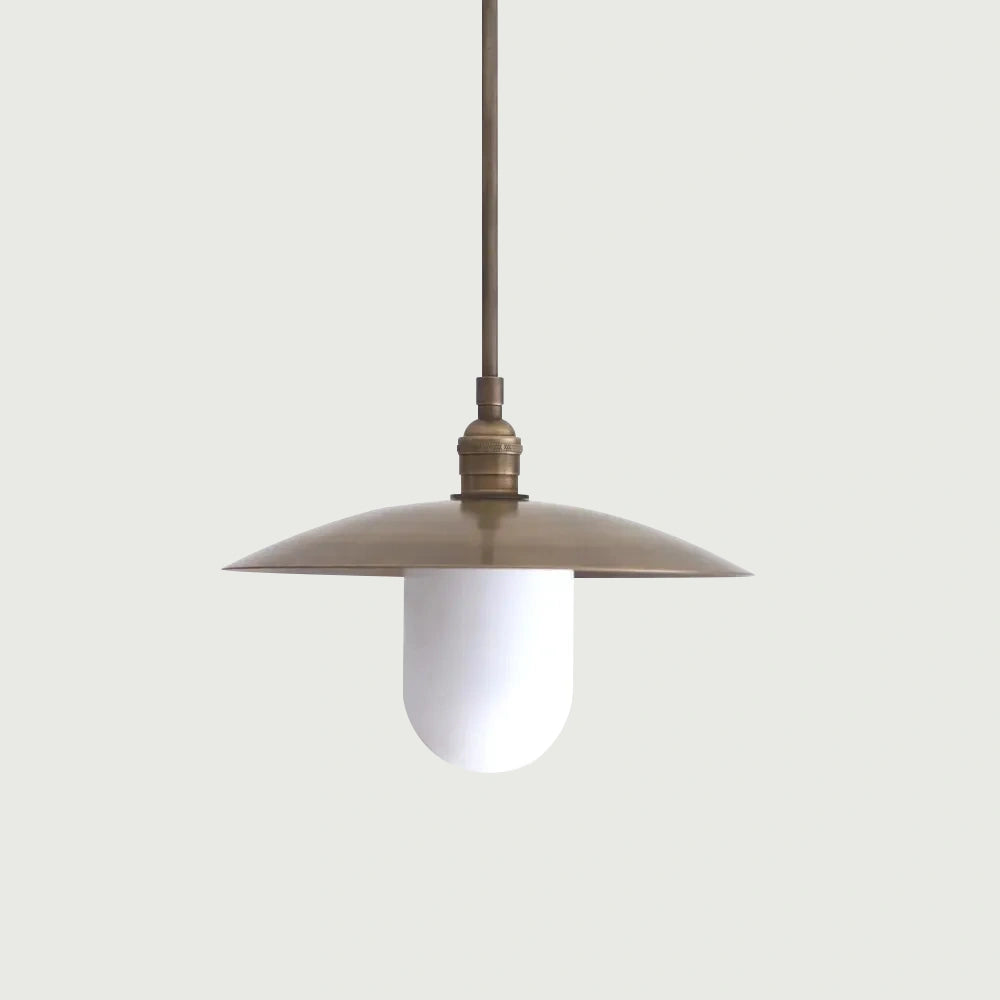 Mid-Century Brass Chandelier – Modern Glass Kitchen Island Lamp