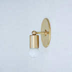 mid century brass wall sconce
