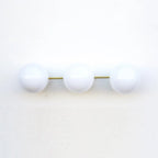 Mid-Century Brass Wall Lamp, Glass Ball Wall Light for Dressing Table