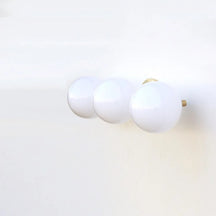 Mid-Century Brass Wall Lamp, Glass Ball Wall Light for Dressing Table