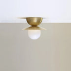Mid-Century Modern Ceiling / Wall Light with Handcrafted Glass Globe