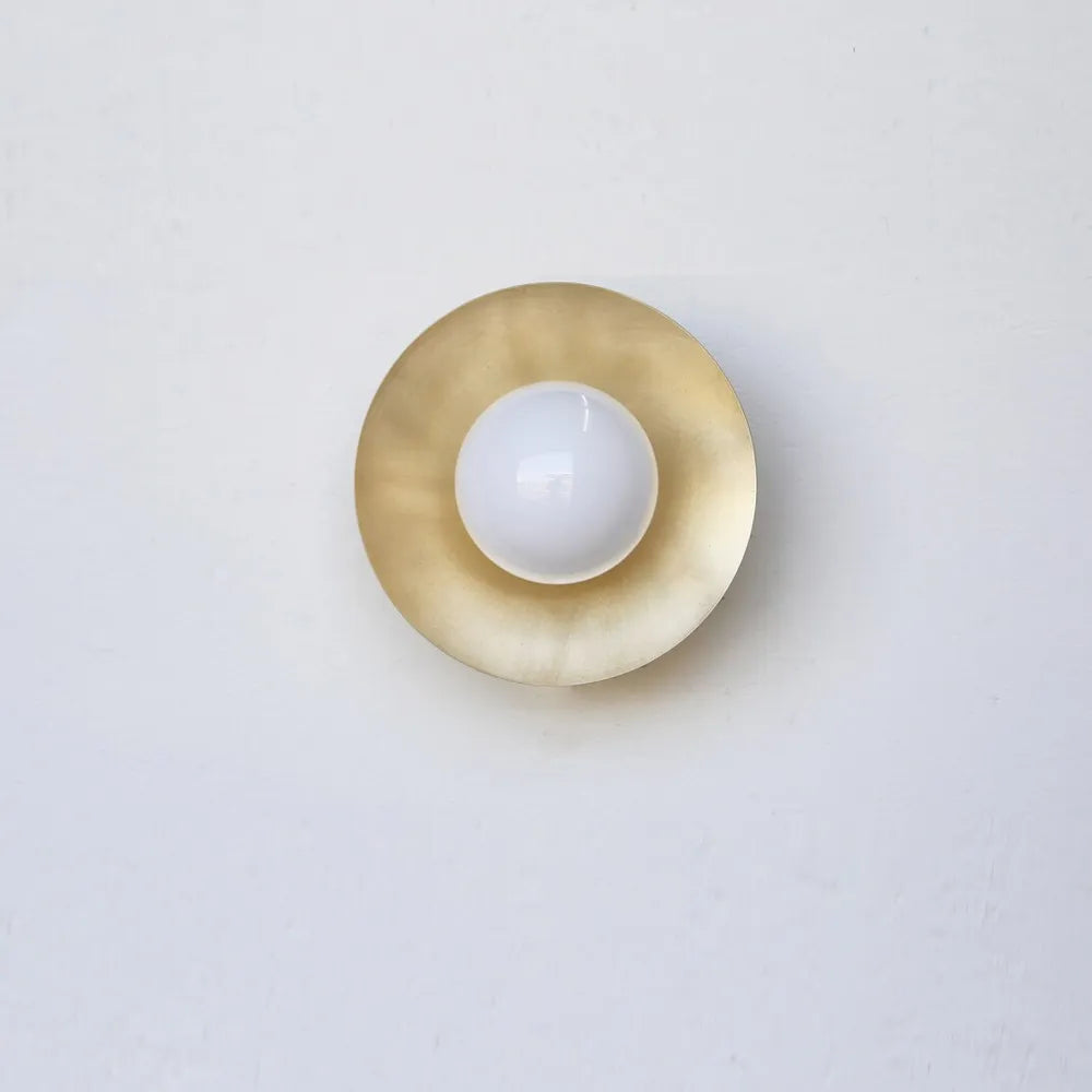 Mid-Century Modern Ceiling / Wall Light with Handcrafted Glass Globe - View 5