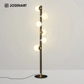 mid century spiral globe floor lamp