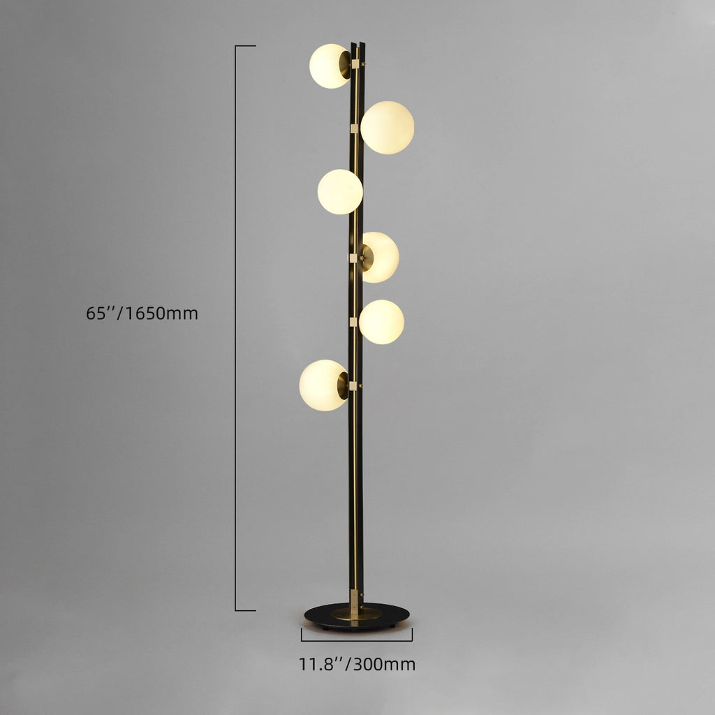 spiral globe floor lamp