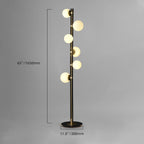 spiral globe floor lamp