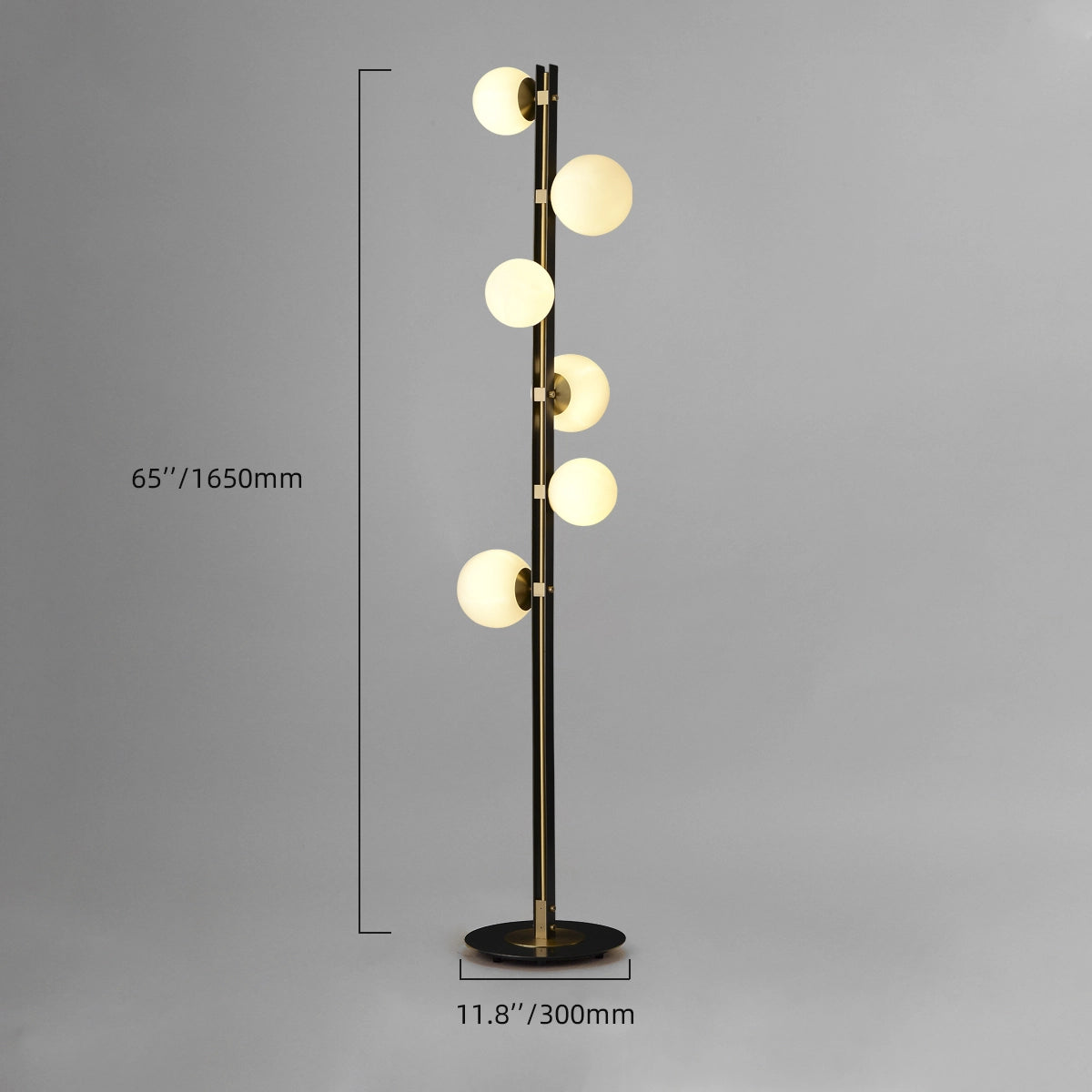 spiral globe floor lamp