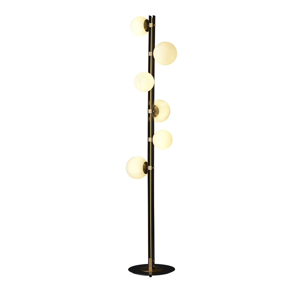 modern spiral globe floor lamp