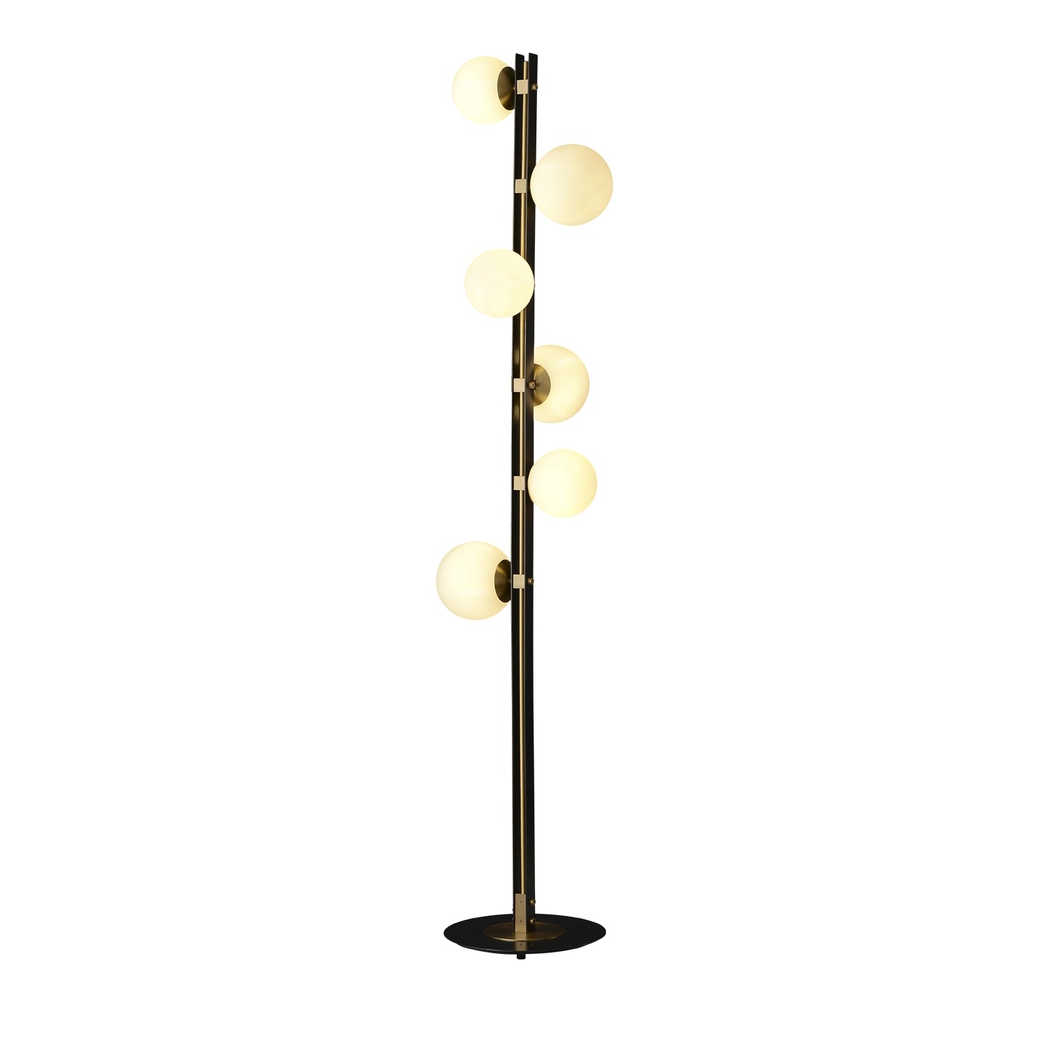 modern spiral globe floor lamp