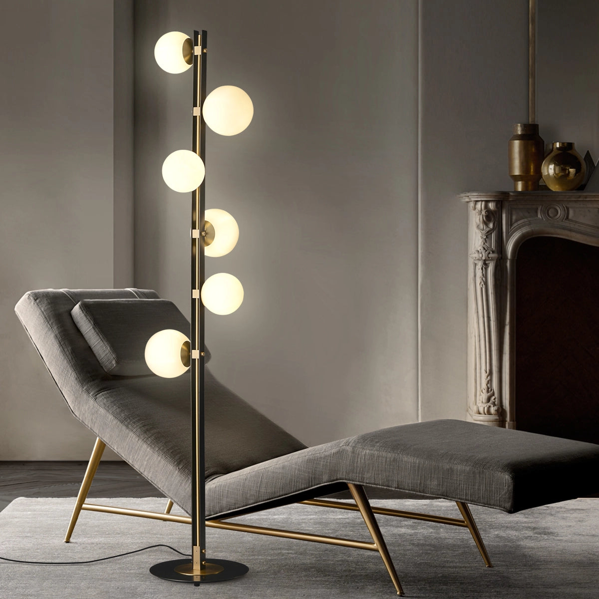 spiral design floor lamp