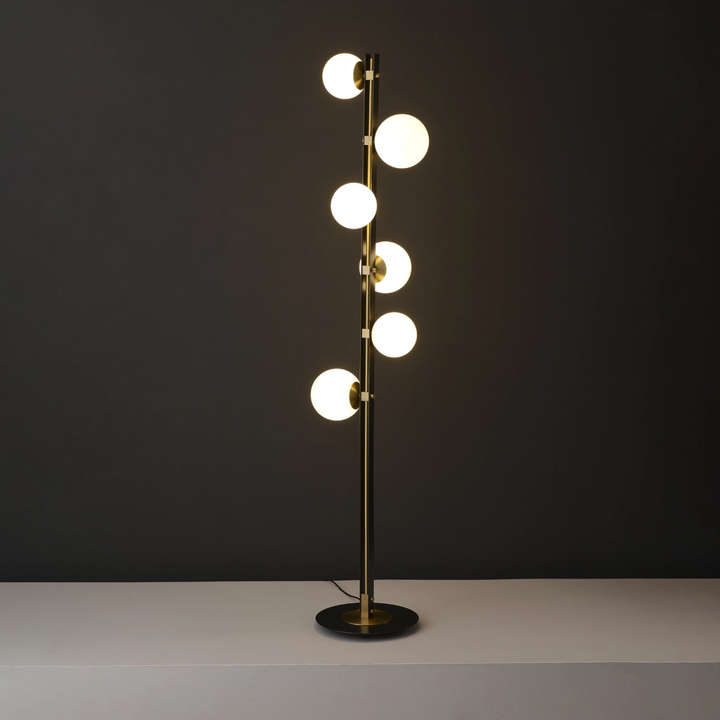 mid century retro globe floor lamp