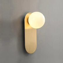 Milan Brass Wall Sconce | Light & Modern Opal Glass Wall Lamp