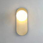 Milan Brass Wall Sconce | Light & Modern Opal Glass Wall Lamp - View 2