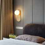 Milan Brass Wall Sconce | Light & Modern Opal Glass Wall Lamp - View 4