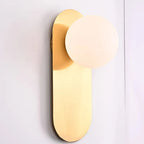 Milan Brass Wall Sconce | Light & Modern Opal Glass Wall Lamp - View 5