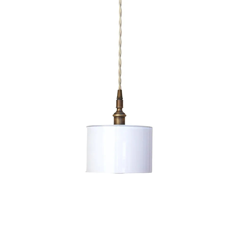 Milky White Glass Pendant Light – Minimalist Kitchen Island Lighting