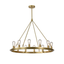 12 light brass chandelier