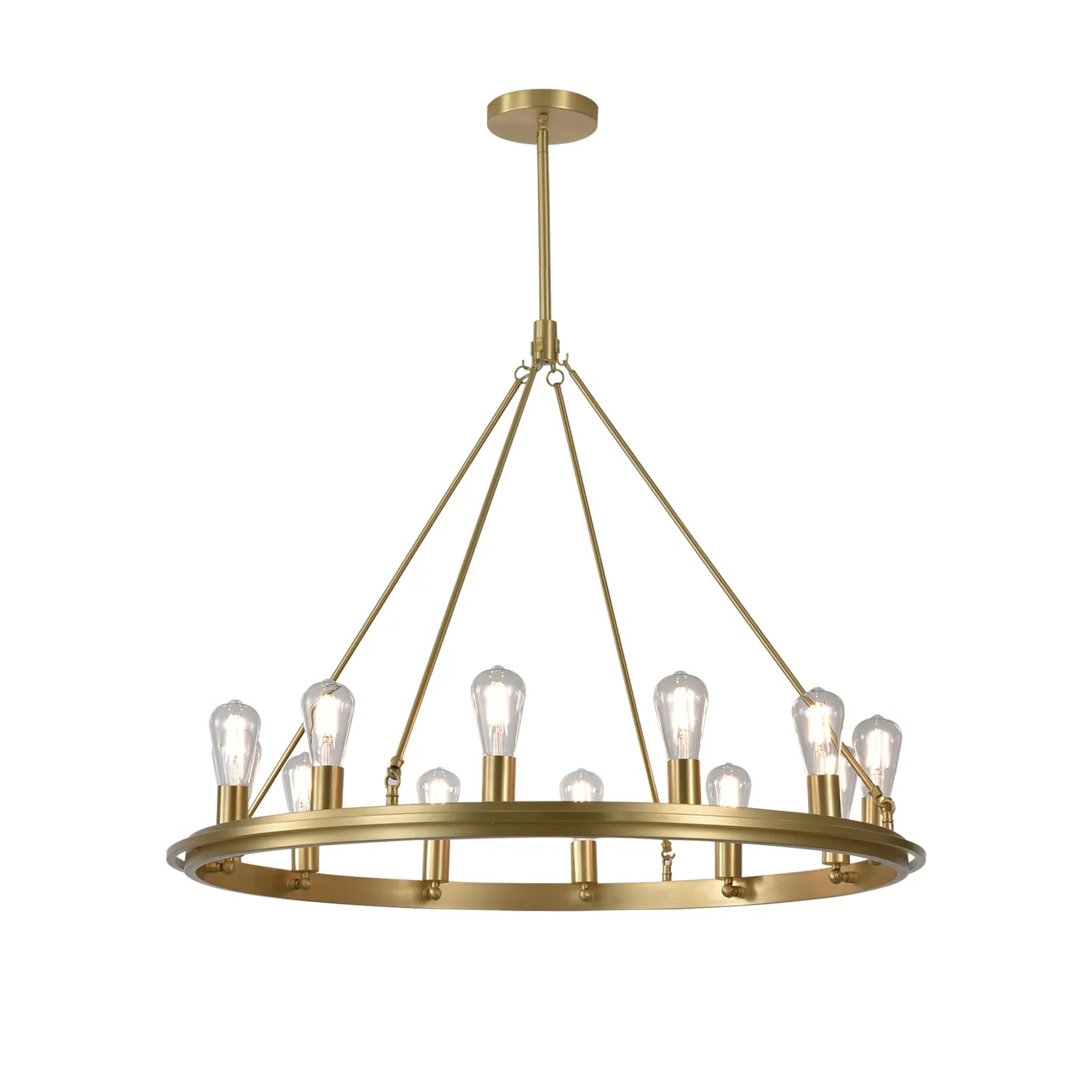 12 light brass chandelier
