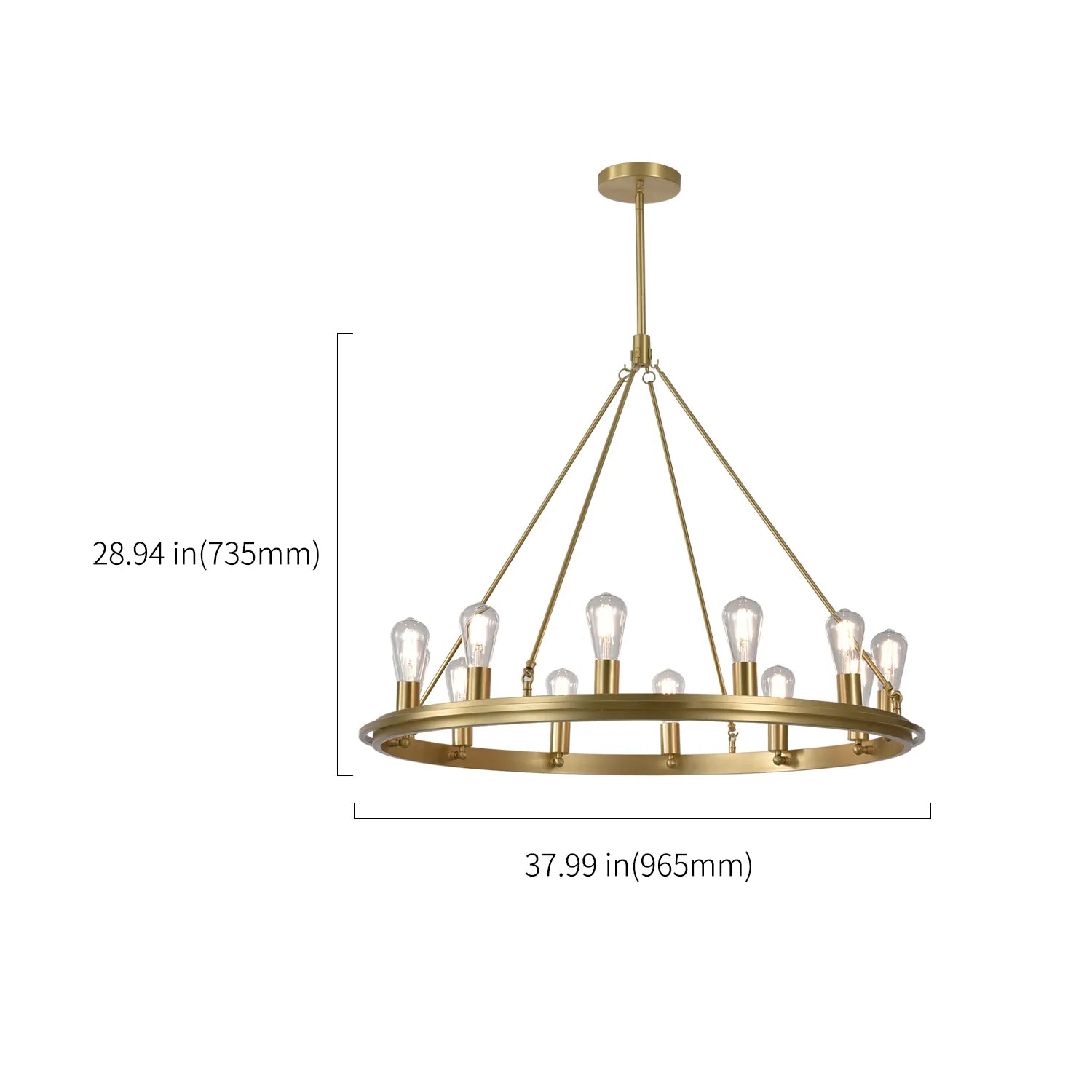 round led chandelier