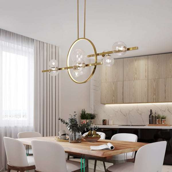 contemporary glass ball led ceiling lamp