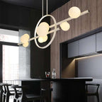 minimalist hanging glass ball led light