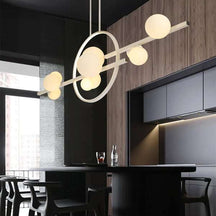 minimalist hanging glass ball led light