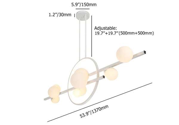 hanging glass ball led light