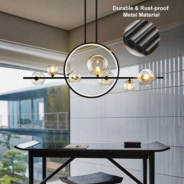 metal hanging glass ball led light