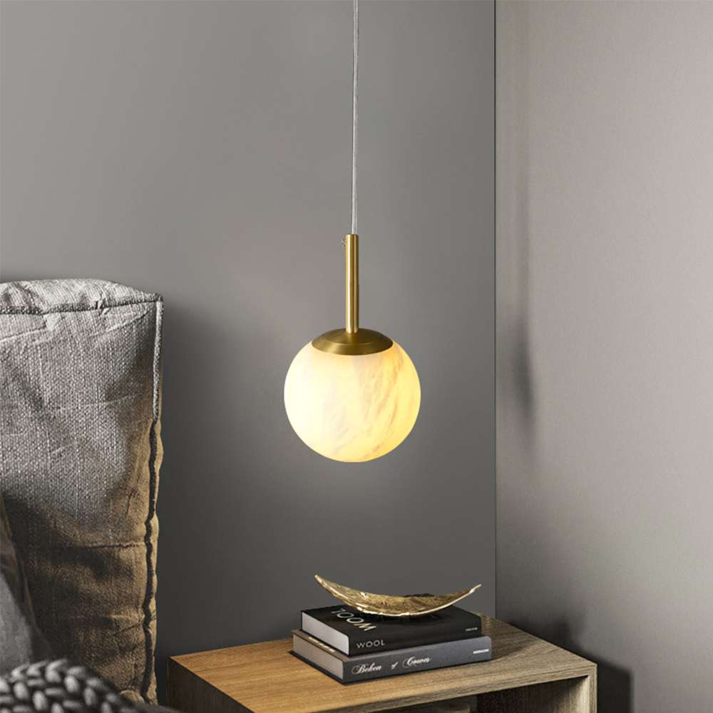 minimalist globe pendant light