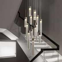 minimalist chandelier for stairway