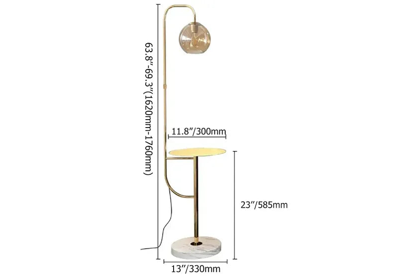 minimalist tray floor lamp