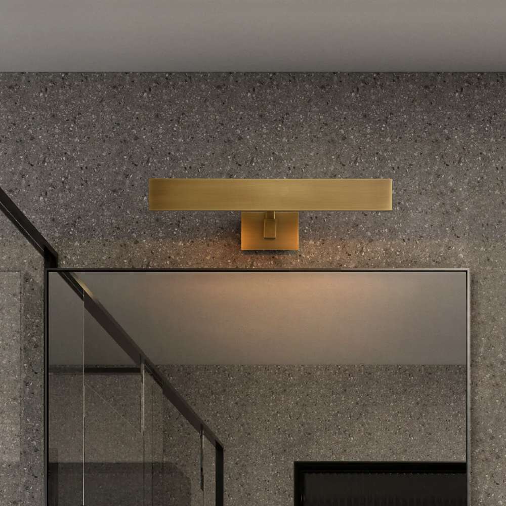 elegant gold mirror lighting