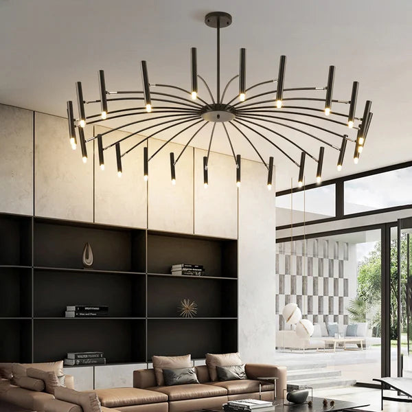 Round Black Chandelier