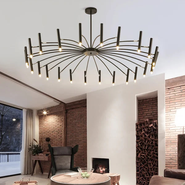 black metal frame chandelier