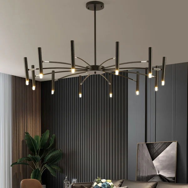 round black chandelier